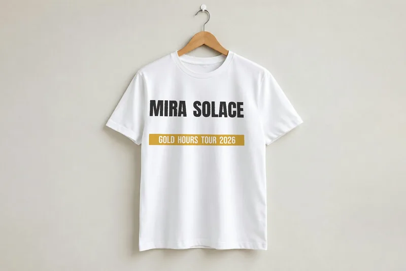 Gold Hours tour tee 2026 by Mira Solace