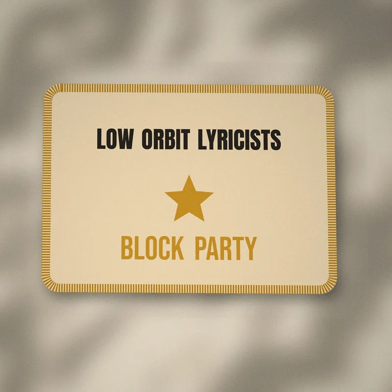 Block Party patch by Low Orbit Lyricists