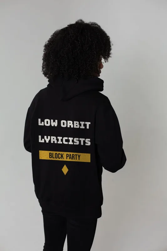 Block Party hoodie by Low Orbit Lyricists
