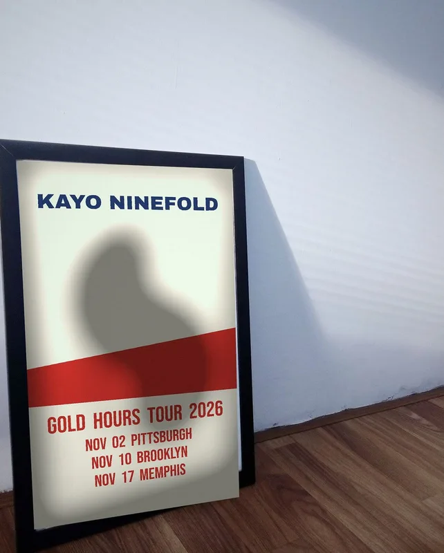 Gold Hours tour poster 2026 by Kayo Ninefold
