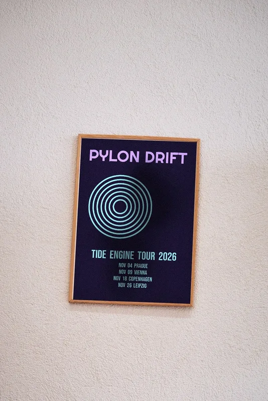 Tide Engine tour poster 2026 by Pylon Drift