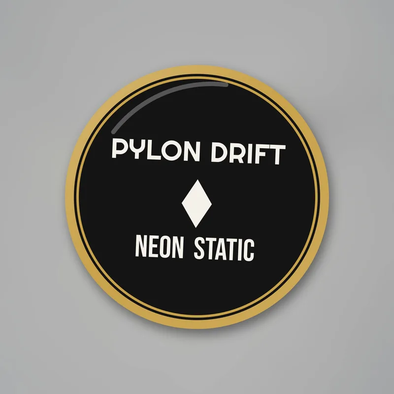 Neon Static enamel pin by Pylon Drift