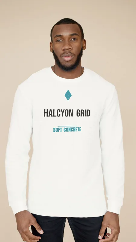 Soft Concrete longsleeve by Halcyon Grid