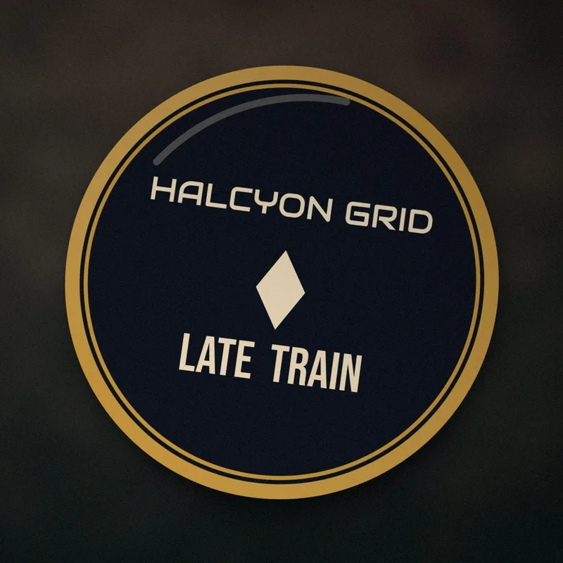 Late Train enamel pin by Halcyon Grid