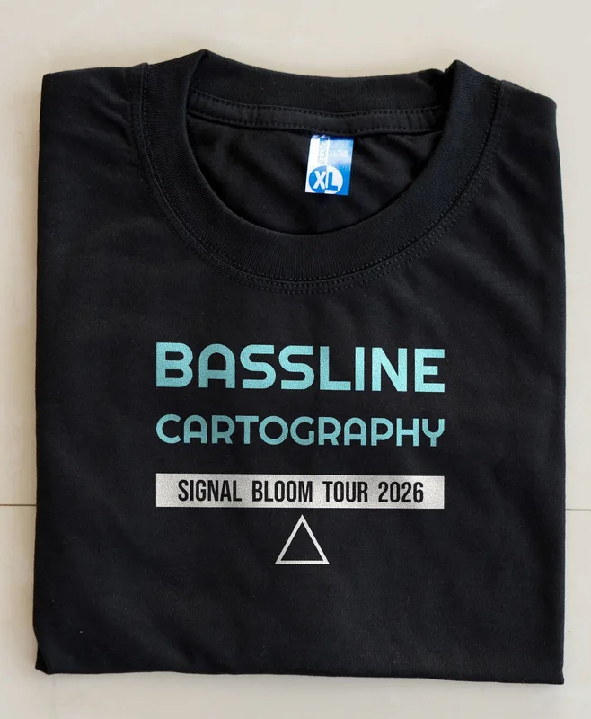 Signal Bloom tour tee 2026 by Bassline Cartography