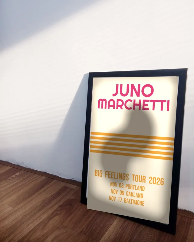 Big Feelings tour poster 2026 by Juno Marchetti