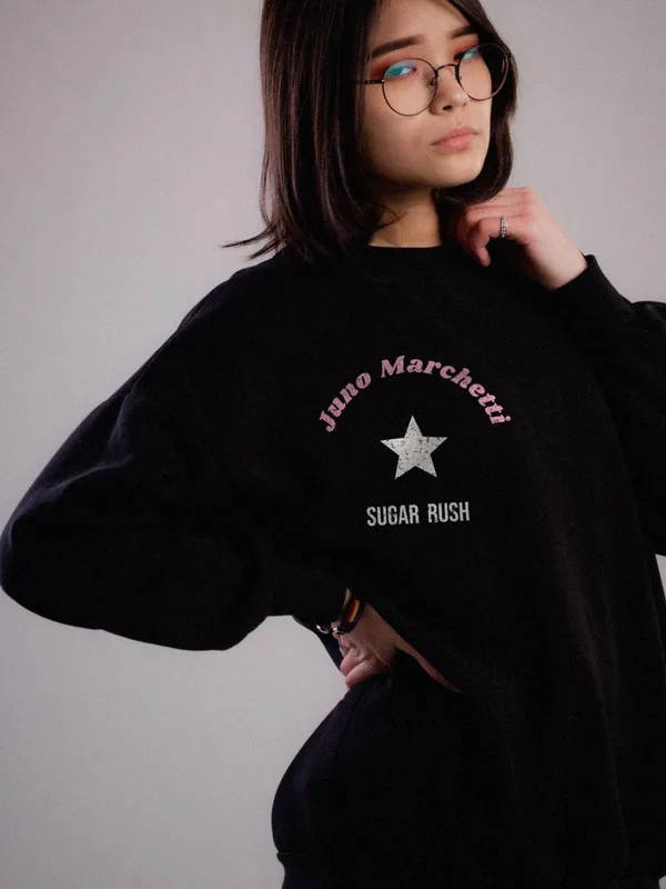 Sugar Rush crewneck by Juno Marchetti