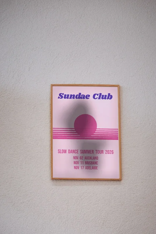 Slow Dance Summer tour poster 2026 by Sundae Club