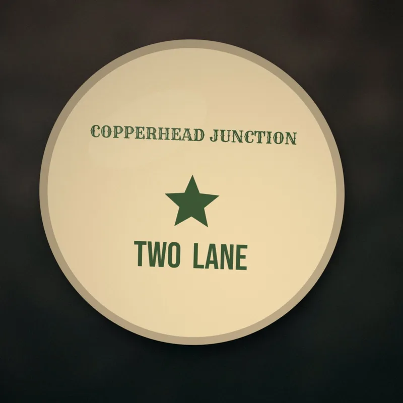 Two Lane button by Copperhead Junction