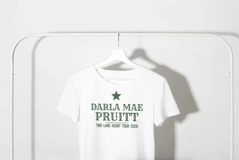 Two Lane Heart tour tee 2026 by Darla Mae Pruitt