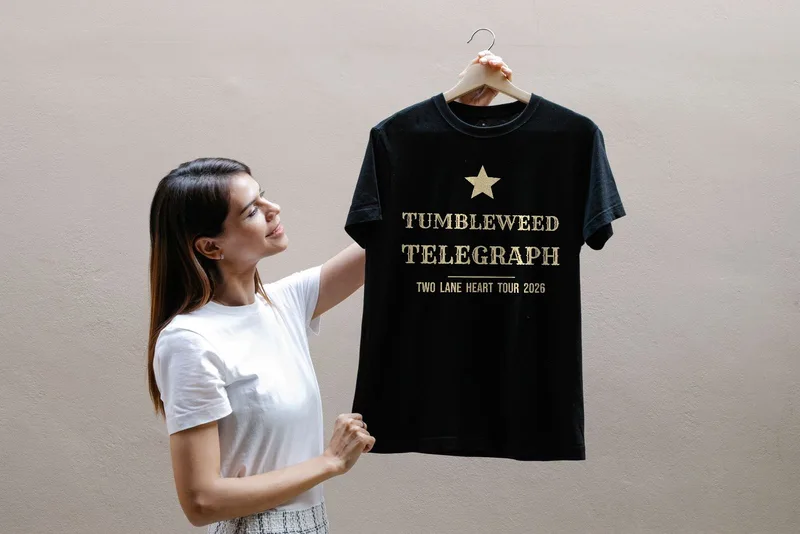 Two Lane Heart tour tee 2026 by Tumbleweed Telegraph