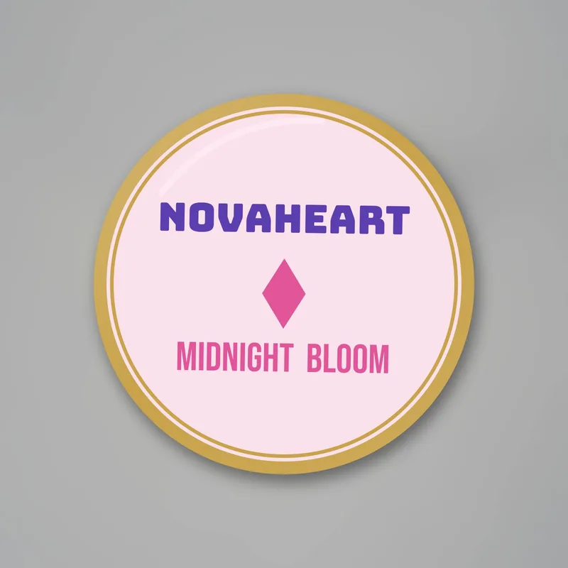 Midnight Bloom enamel pin by Novaheart